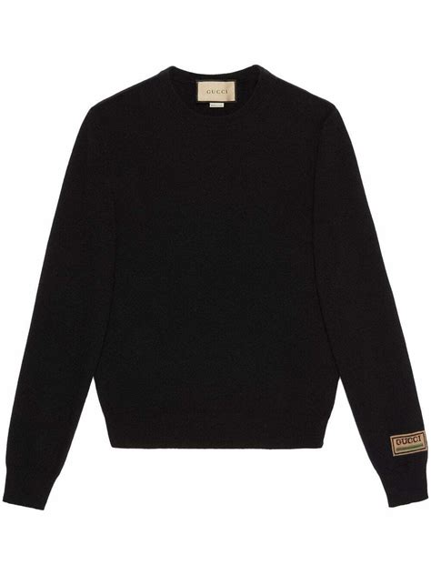 Wool sweater with Gucci patch 